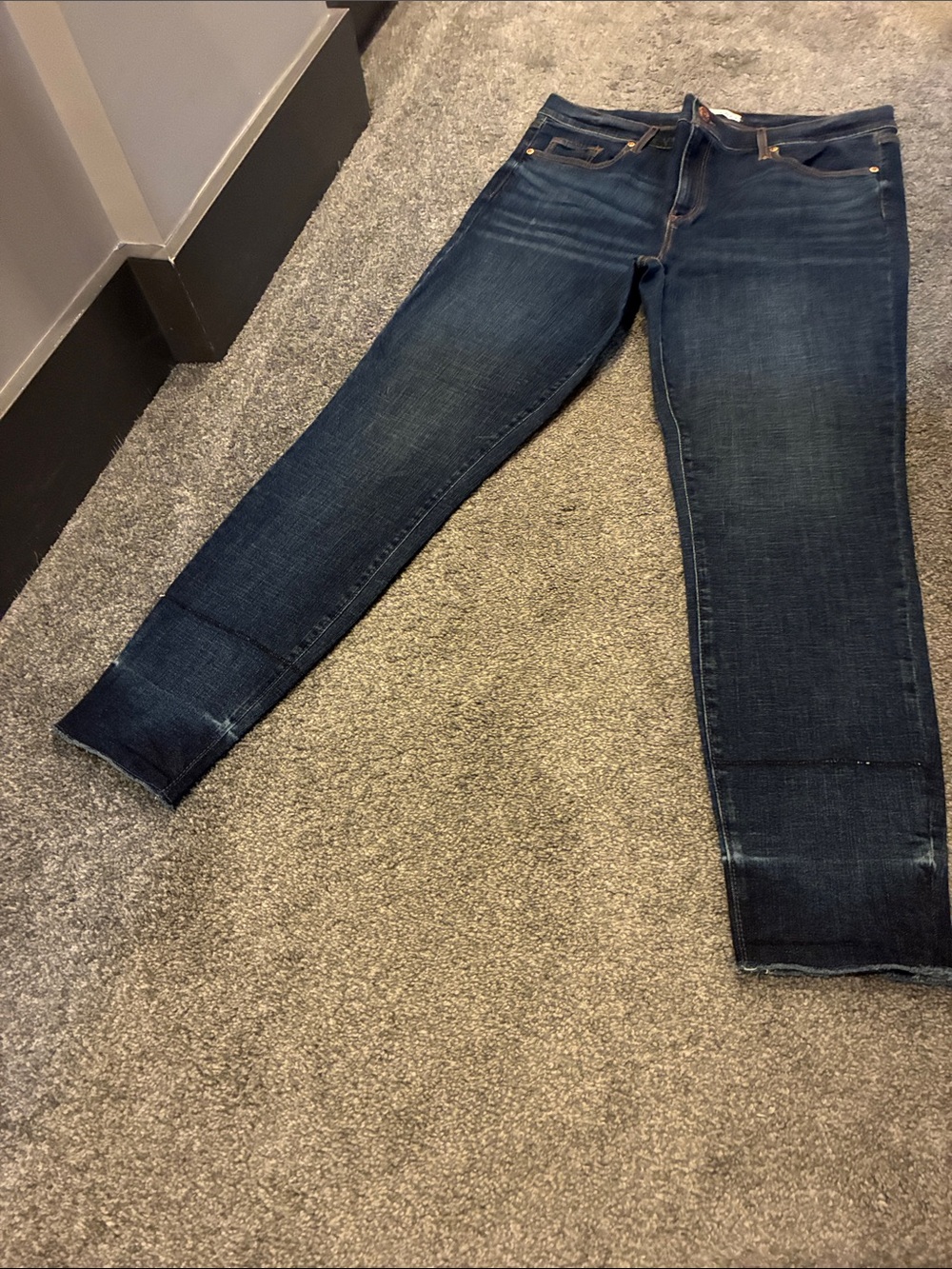 LOFT Dark Blue Cropped Ankle Jeans